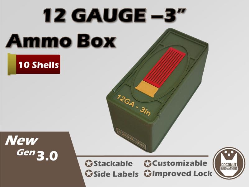 Ammo Storage Box 12 Gauge - 3in 10 Shells