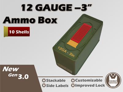 Ammo Storage Box 12 Gauge - 3in 10 Shells