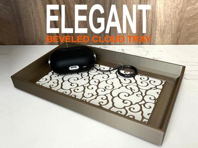 Elegant Beveled Cloud Tray