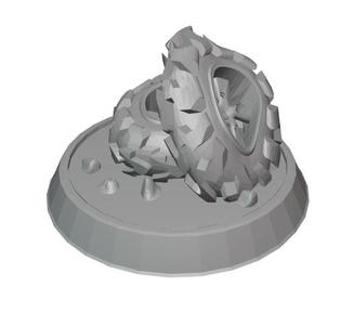 SUPPORT BASE FOR WAR OR FANTASY MINIATURES WITH 2 WHEEL  25x25xh3mm25x25xh3mm