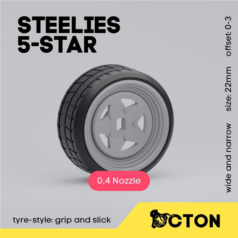 Steelies 5-Star - 22mm Wheel - Multi-offset