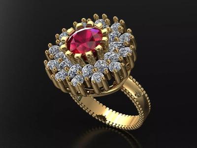 cluster-wedding-engagement-ring