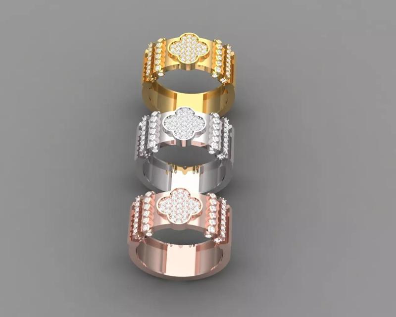 Solitaire Wedding Engagement Women Ring 3D print model