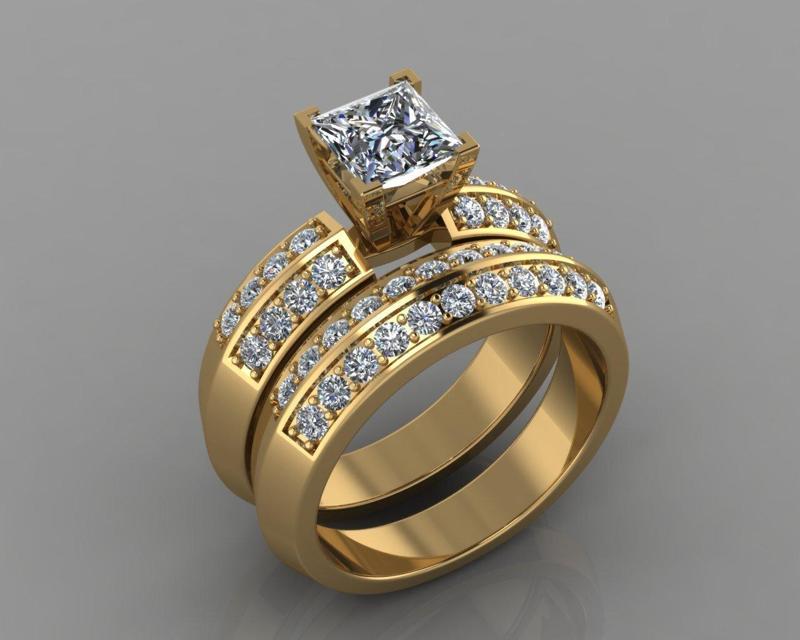 Bridal Set Woman Engagement Ring Round3