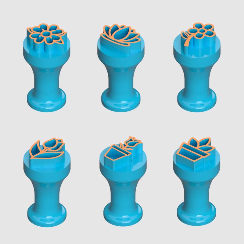 Stamps and markers for brigadeiro and sweets - Flores