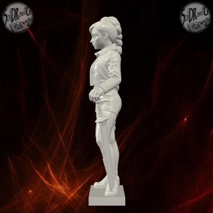 K-Pop Cyberpunk Warrior Girl Figurine – SoliDRawinGs SG873