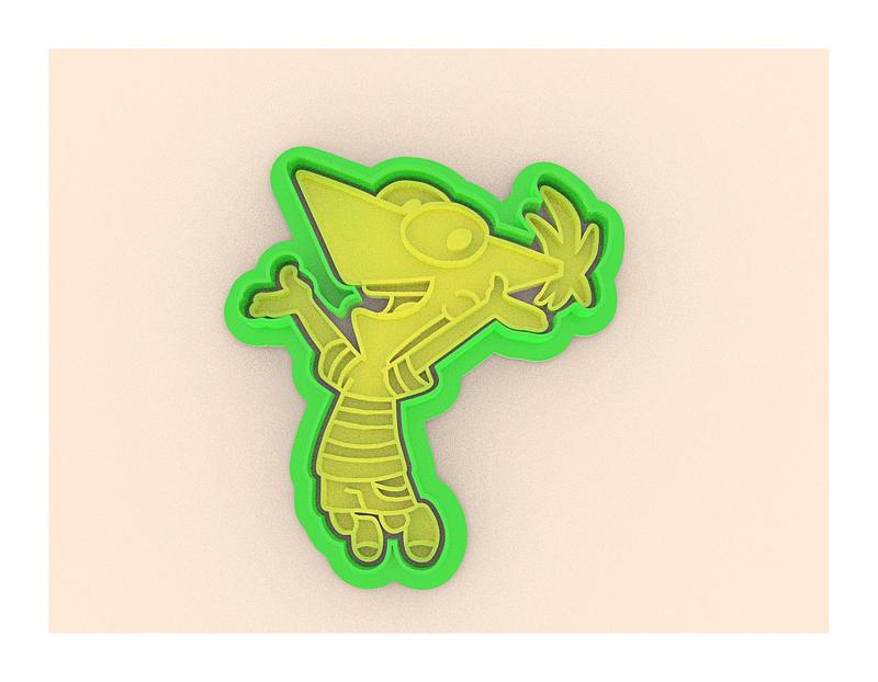 Phineas cookie cutter - Phineas cookie cutter