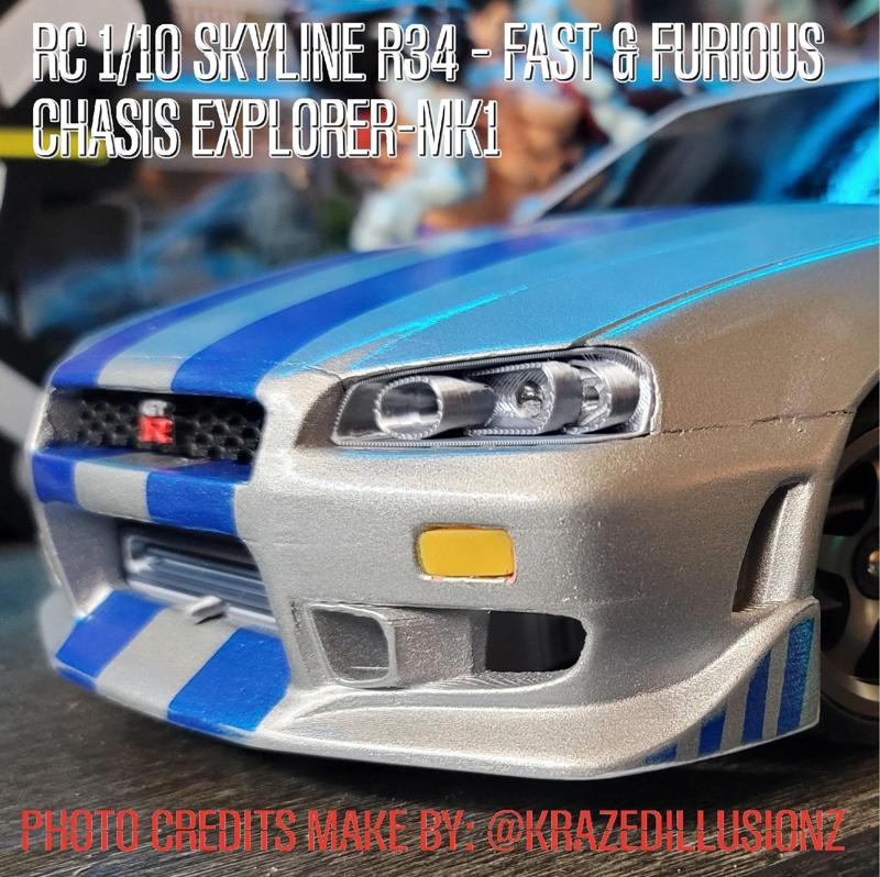 RC 1/10 Nissan Skyline r34 - Fast & Furious V3