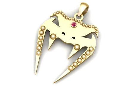 FACES GOLD PENDANT 3d printable model