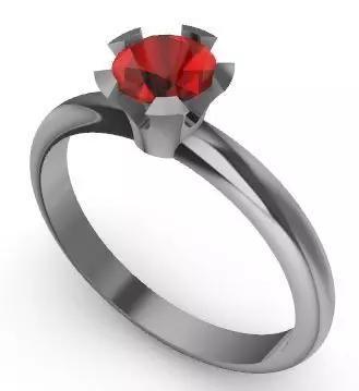 Women solitaire ring 3dm stl render detail 3D print model