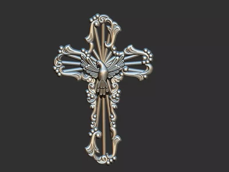 Arabesque Holy Spirit Cross - Cruz Espirito Santo