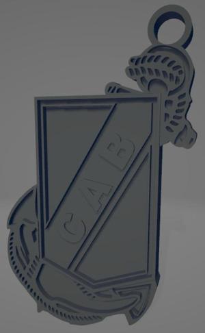 Llavero bicolor del Club Atlético y Social Guillermo Brown