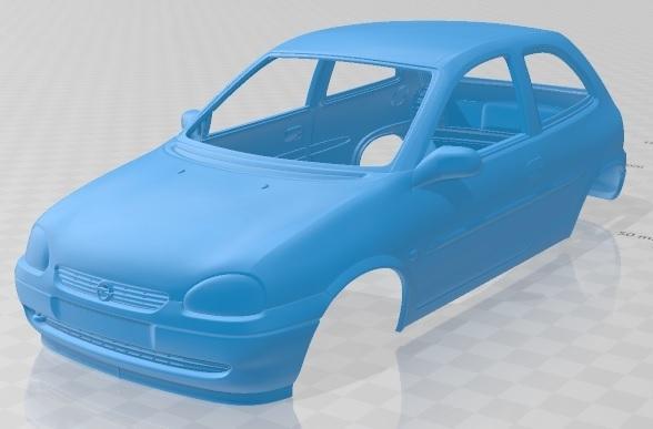 Opel Corsa B 1998 Printable Body Car