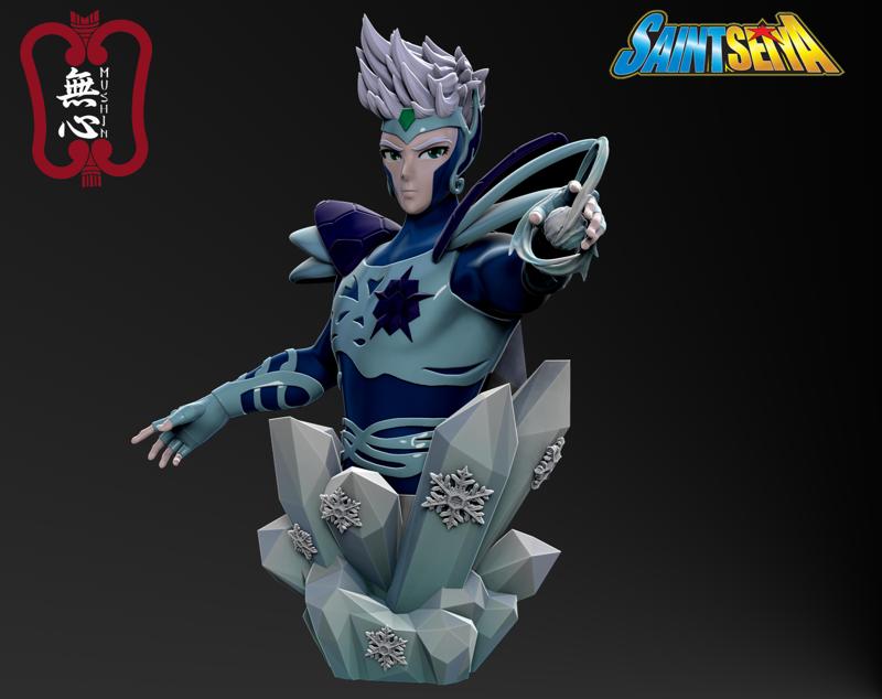BUST OF THE CRYSTAL MASTER KNIGHT FROM THE SAINT SEIYA MANGA / BUSTMYTH CLOTH CRYSTAL SAINT