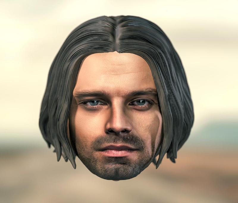 (1/6 1/12) Marvel Bucky Barnes Sebastian Stan Thunderbolts* head headsculpt
