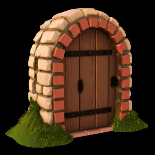 Fantasy Stone Arch Door