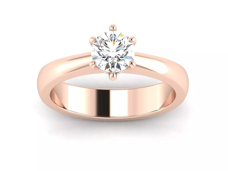 Solitaire Ring printable 3dmodel