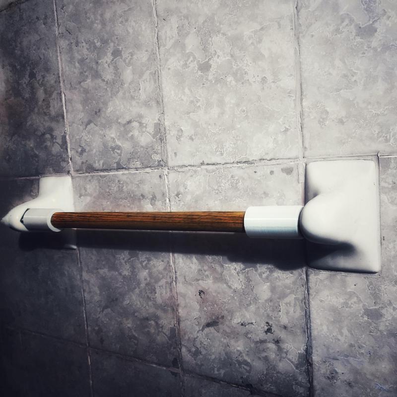 DIY towel bar holder