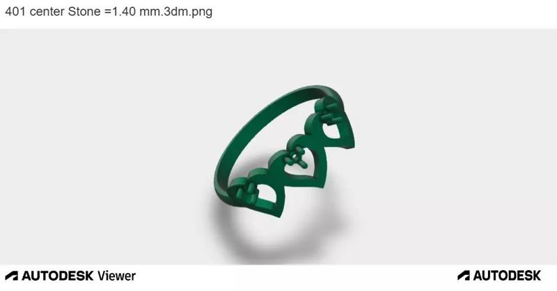 Triple Heart Shaped Ring