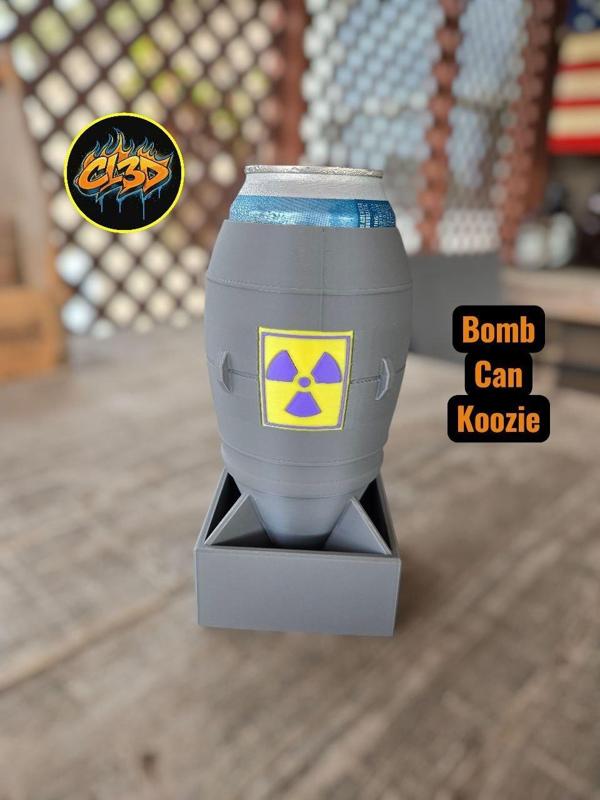 Nuke Bomb Can Koozie  - Multicolor