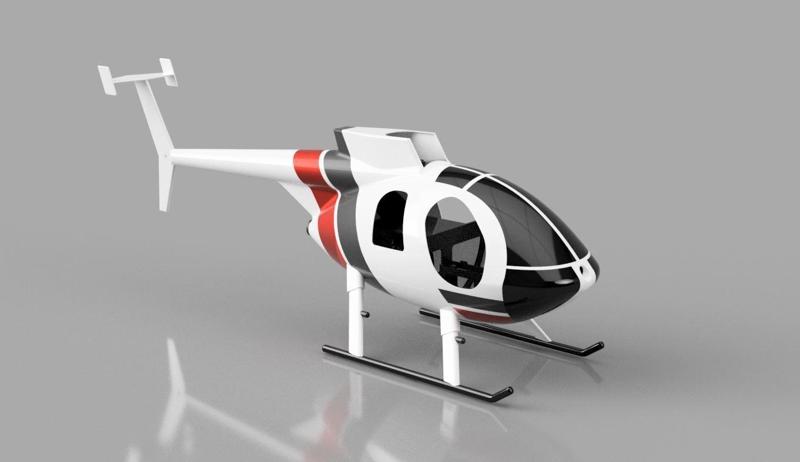 MD 500 / Hughes 500 RC helicopter 470 size LIKE ROBAN