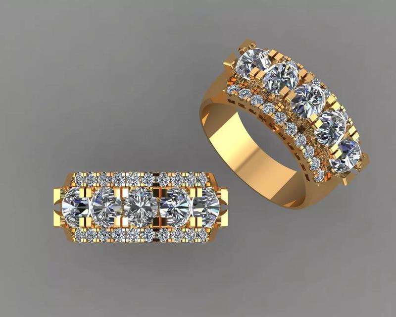 Stylish 3D Ring Model for Jewelry Making And printing Code R36