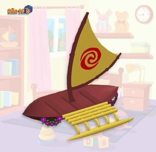 MOANA BOAT FIGURINE