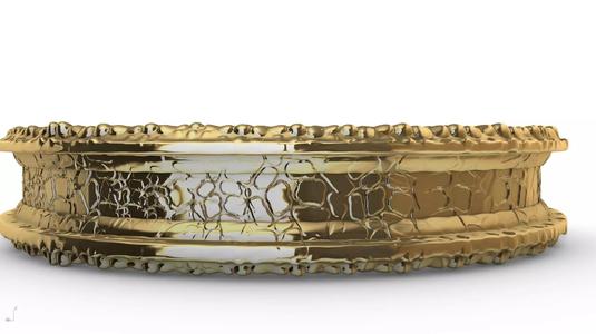 stone textured ring stl verified