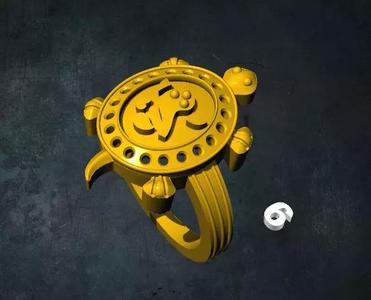 tortois gold ring with turtle