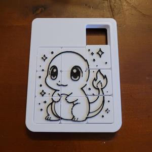 Charmander Sliding Puzzle / Jeu de taquin Salamèche - Pokémon Print-in-Place Brain Teaser (V2 Improved / V2 amélioré)