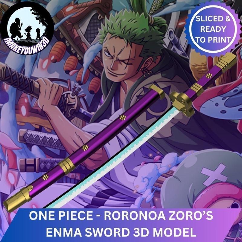 One Piece - Roronoa Zoro's Enma Katana 3D Model for Cosplay