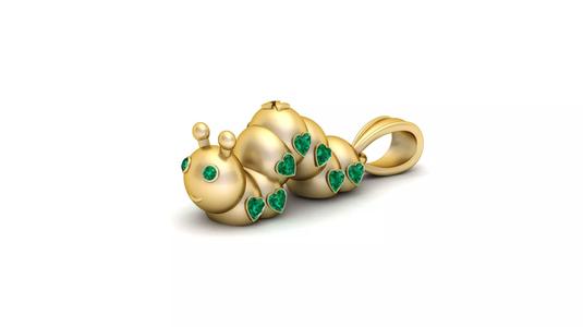 Caterpillar Pendant  3D Printable Model