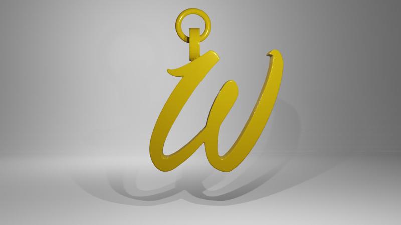 W letter charm
