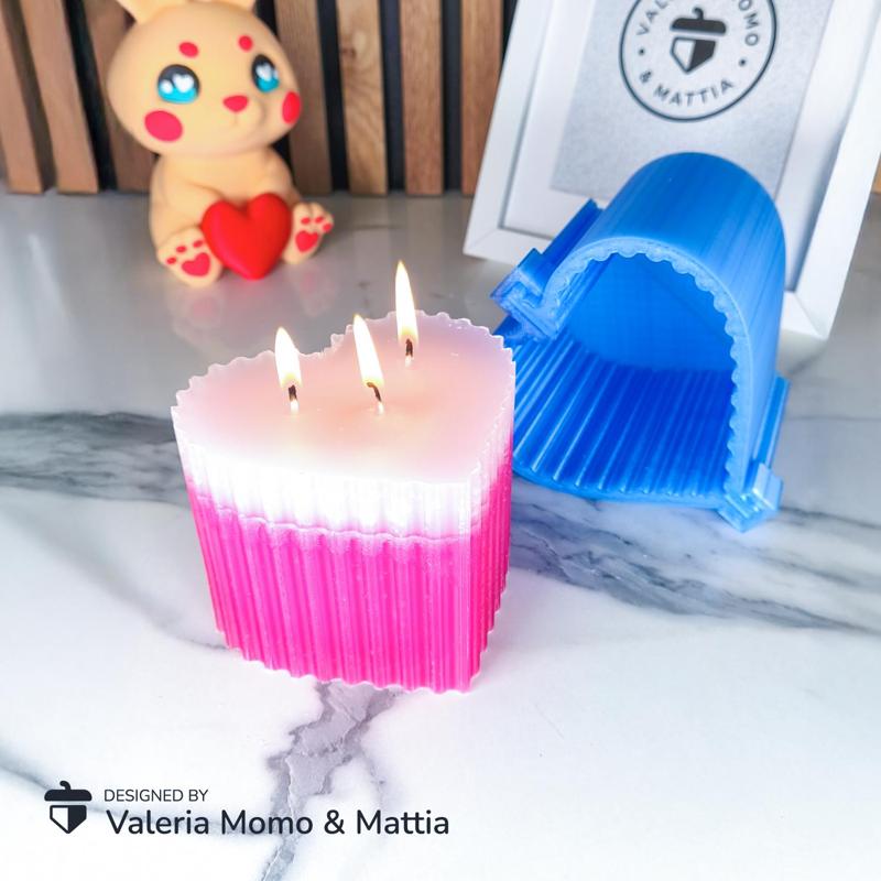 💖 Heart Candle Mold – Perfect DIY Wax Magic