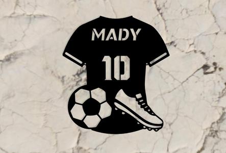 SOCCER JERSEY NAME MADY NUMBER 10
