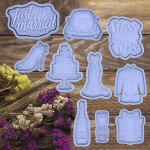 Wedding Cookie Cutters Set 10 pcs.