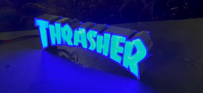 Logo Cyborg Thrasher Magazine pixel led 5v 9mm + diffuser