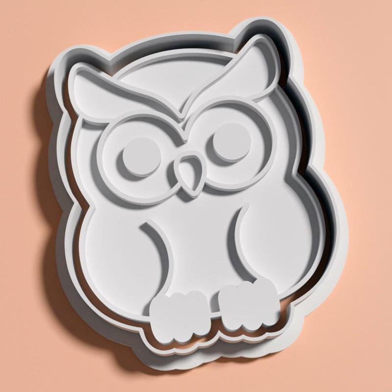Owl Cookie Cutter + Stamp - 7 x 8.3 cm