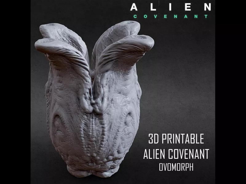 3D PRINTABLE ALIEN COVENANT OPEN EGG