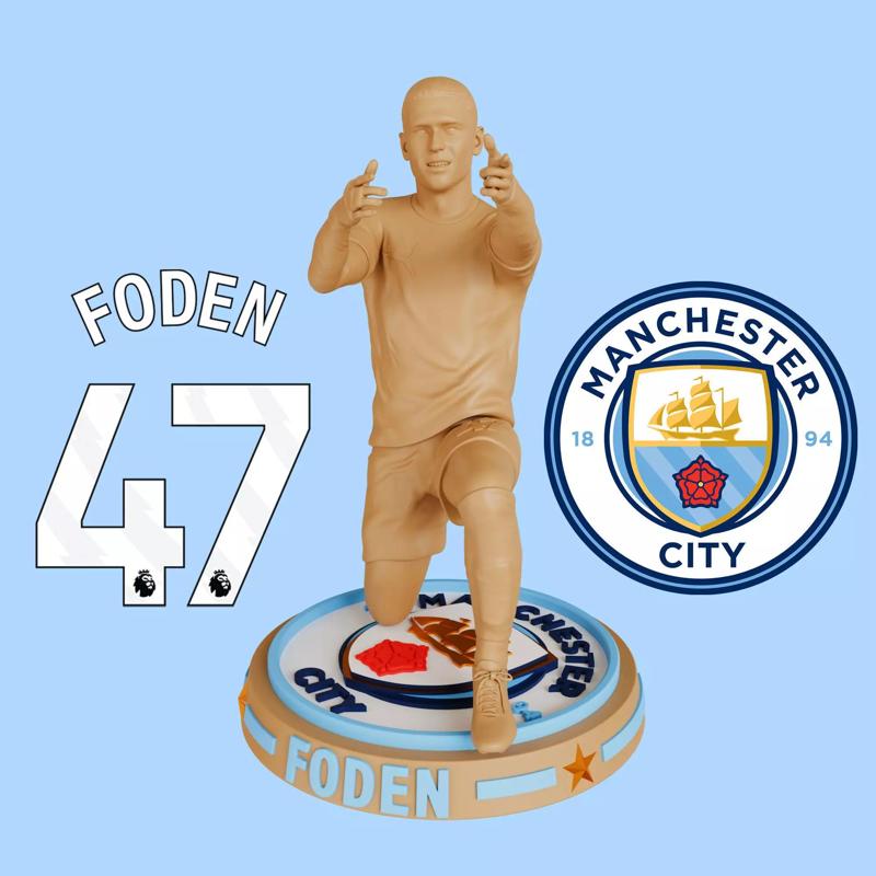 3D Printable Manchester City Football Player Phil Foden