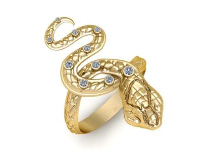 SNAKE DESIGN RING 3D PRINTABLE MODEL