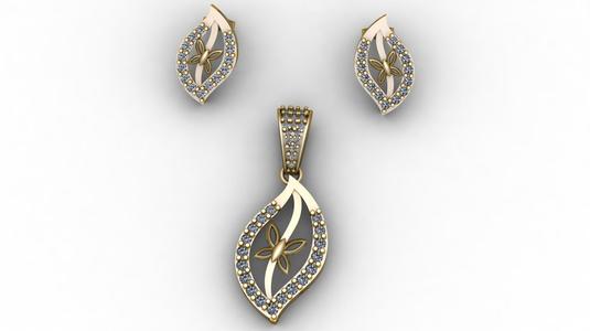 LEAF DESIGN LOCKET SET 3D PRINTABLE MODEL