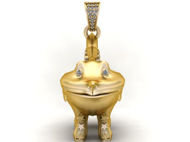 FROG ANIMAL PENDANT 3D PRINTABLE MODEL