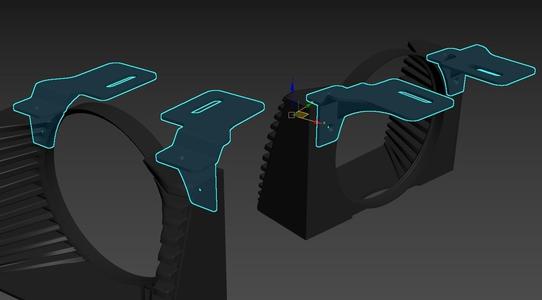 Upgrade bracket for round headlight frame - Jeep ZJ