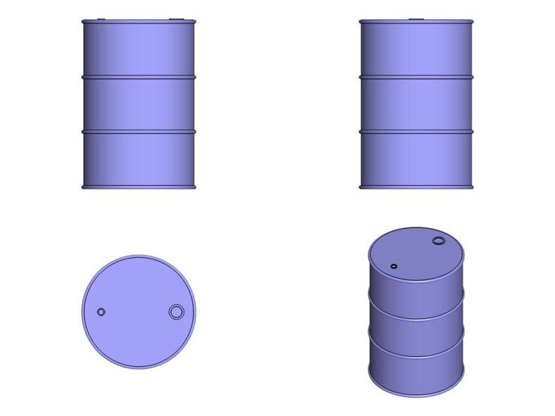 Oil Drum 1/10 Scale Tools RC Crawler Scaler Trucks Trailer