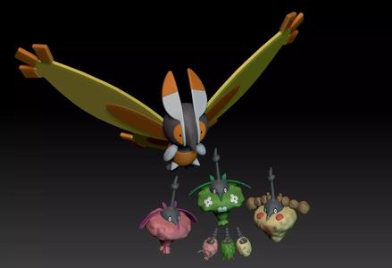 Pokemon Burmy Wormadam Mothim