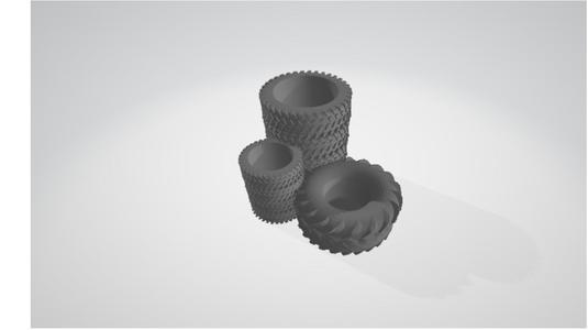 Pen stand made of wheels