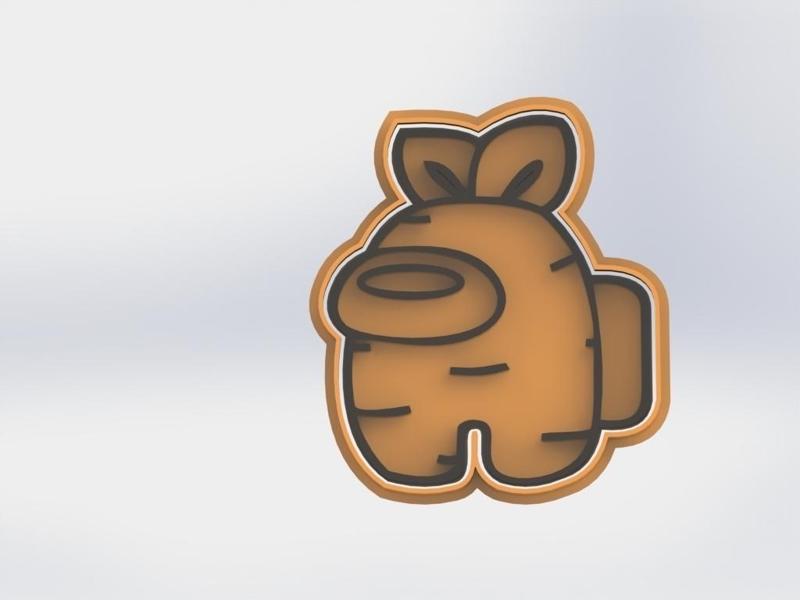 Easter biscuit cutter among us carrots