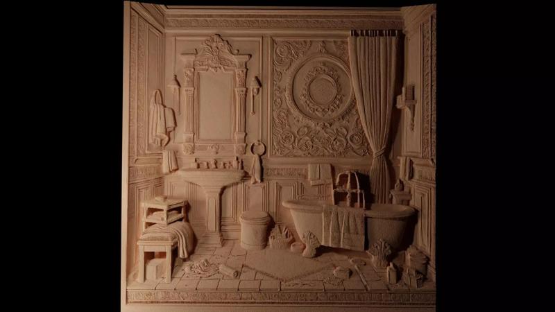 bathroom CNC 3d Print High Relief Sand Casting