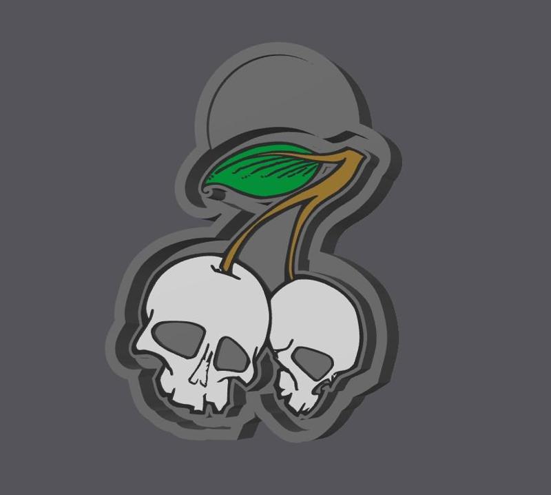 Skull Cherry Freshie Mold housing
